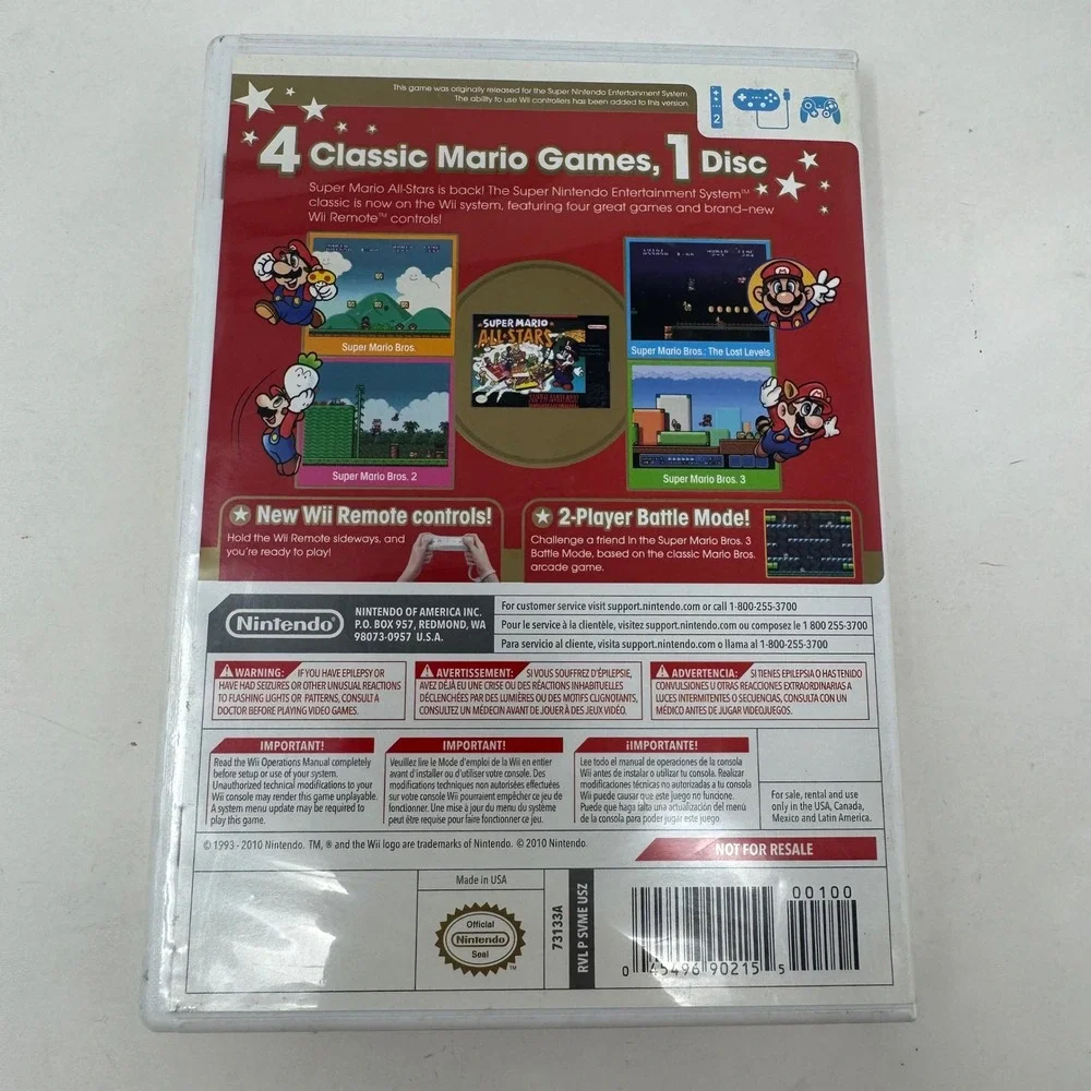Super Mario All-Stars 25th Anniversary Edition Nintendo Wii Game with Manual